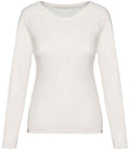 Organic Raglan Long Sleeve Washed T-Shirt: Womens