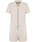 Organic Towel-Feel Zipped Jumpsuit: Womens