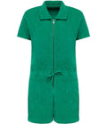 Organic Towel-Feel Zipped Jumpsuit: Womens