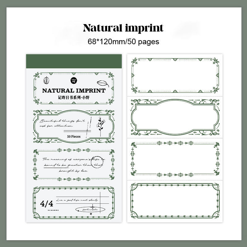 LuLuFun Studio Vintage Style Notepad – 50 Sheets Retro Journaling Paper