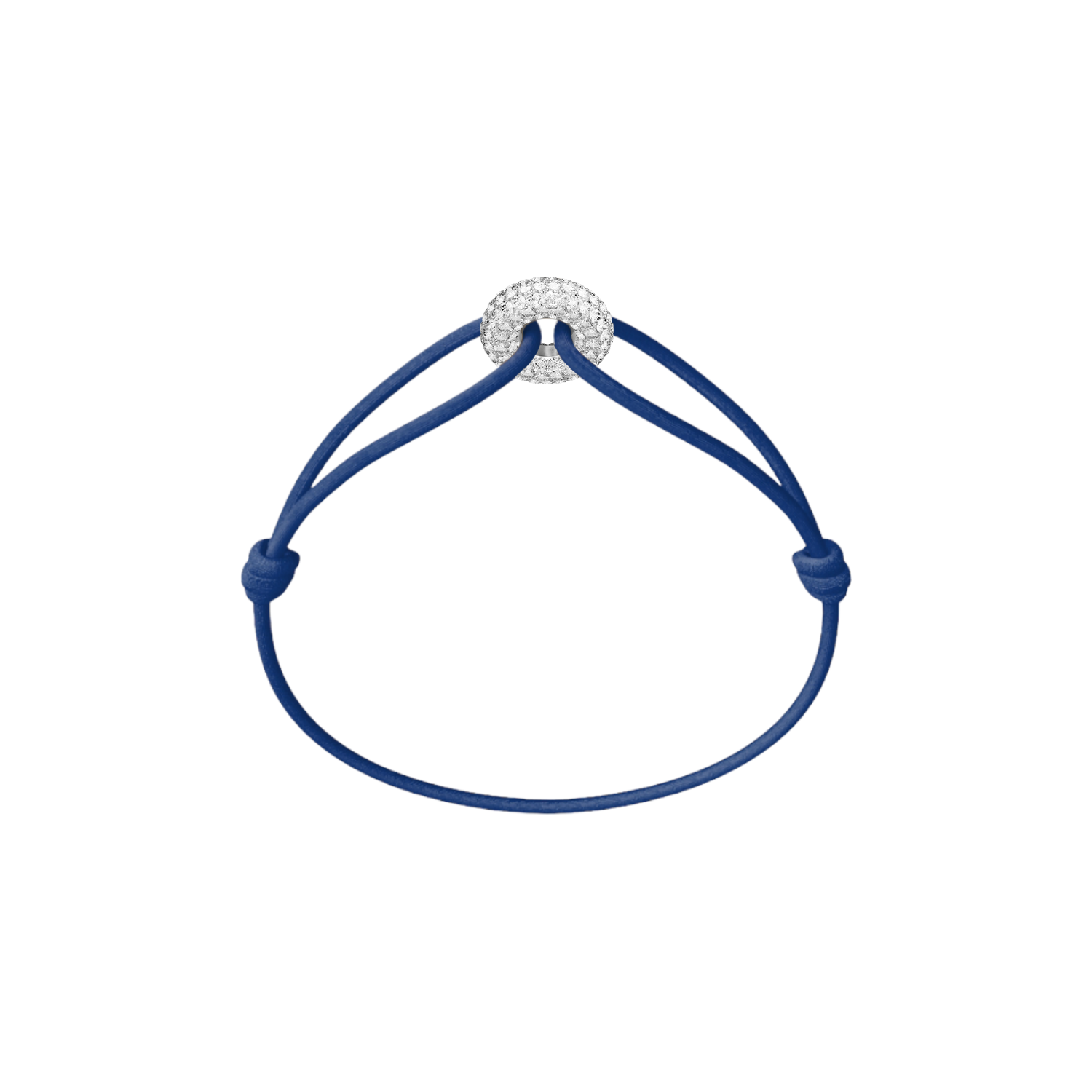Mini Silver Soho Pavé Cord Bracelet