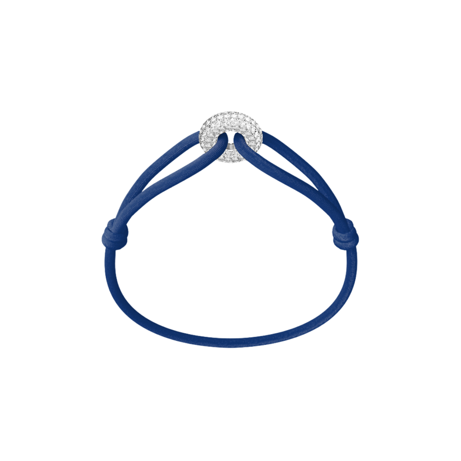Silver Soho Pavé Cord Bracelet