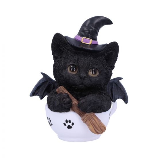 Nemesis Now Kit-Tea Witchy Black Cat in Teacup Resin Ornament