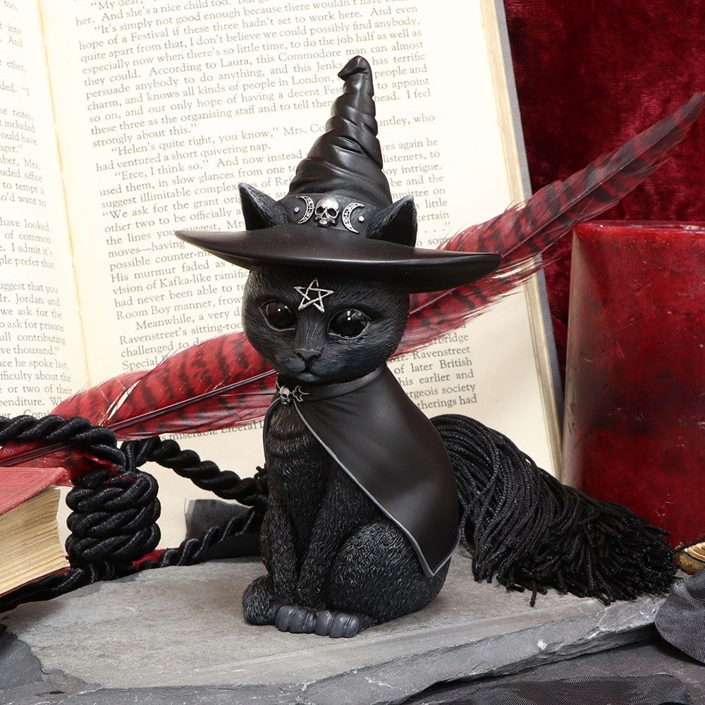 Nemesis Now Purrah Black Cat Figurine | Occult Witchy Resin Ornament