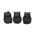Nemesis Now Three Wise Fat Cats – Set of 3 Hand-Painted Resin Figurines