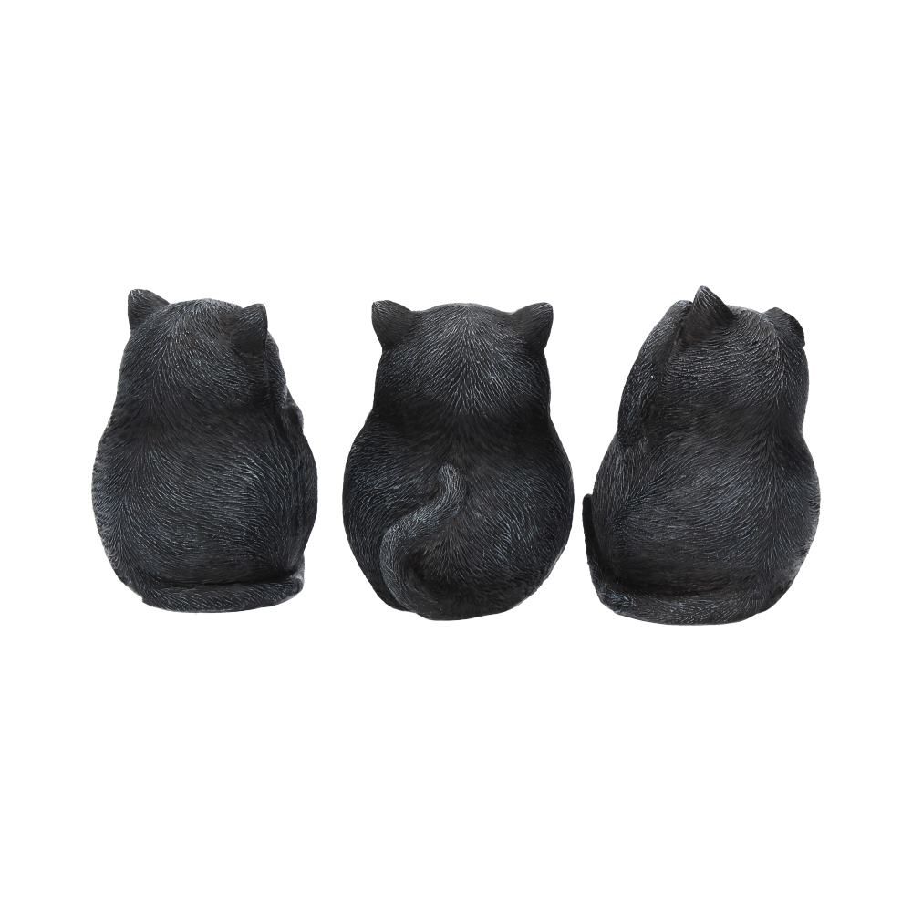 Nemesis Now Three Wise Fat Cats – Set of 3 Hand-Painted Resin Figurines