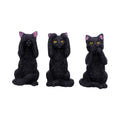 Nemesis Now Three Wise Felines – Black Cat Figurine Set, 8.5cm