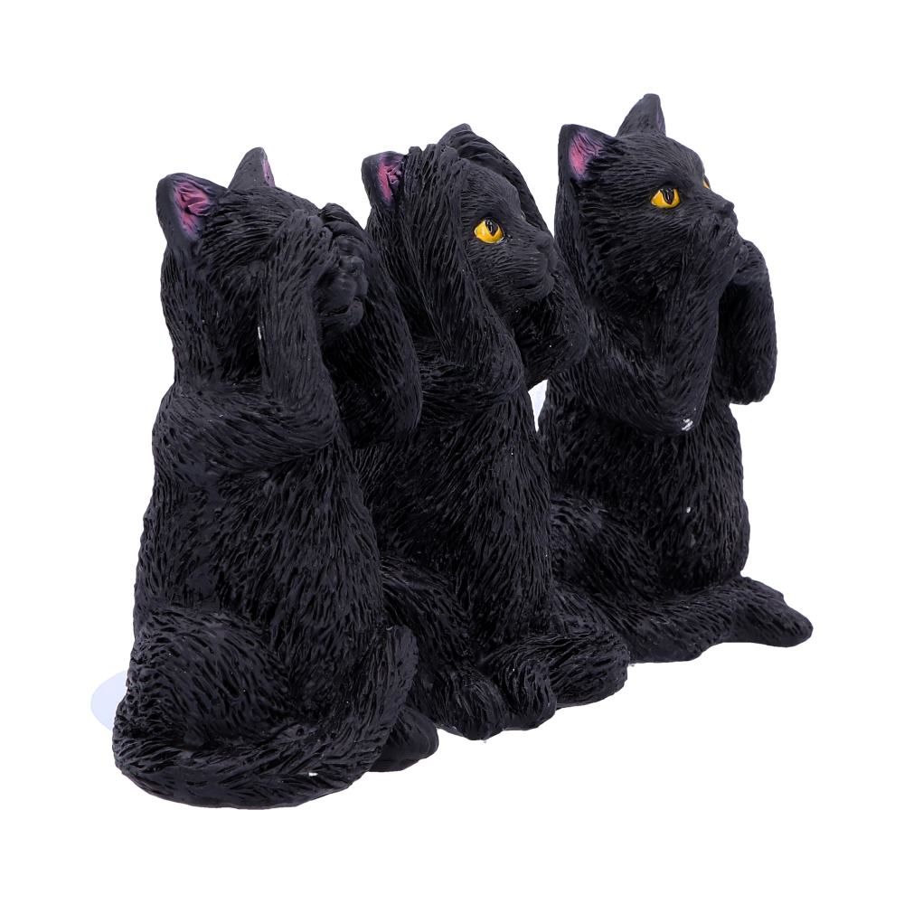 Nemesis Now Three Wise Felines – Black Cat Figurine Set, 8.5cm