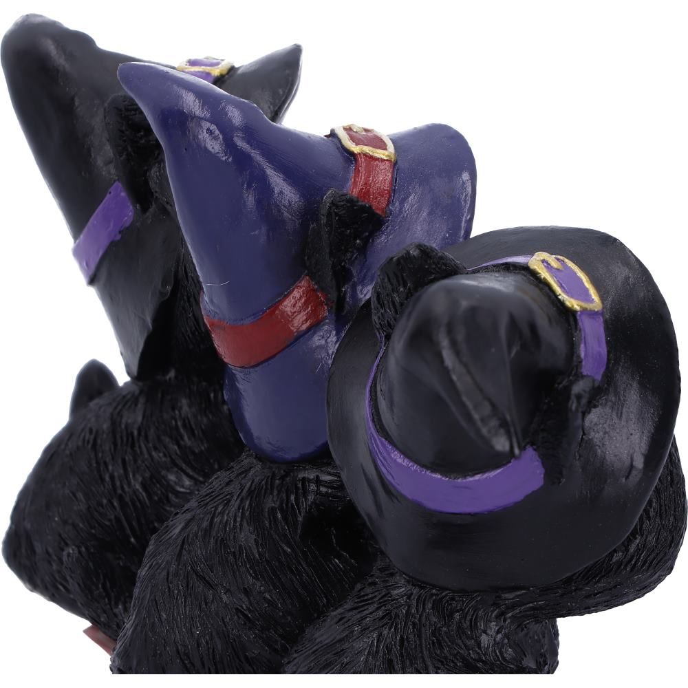 Nemesis Now Three Wise Black Cats | Hand-Painted Gothic Witchy Decor