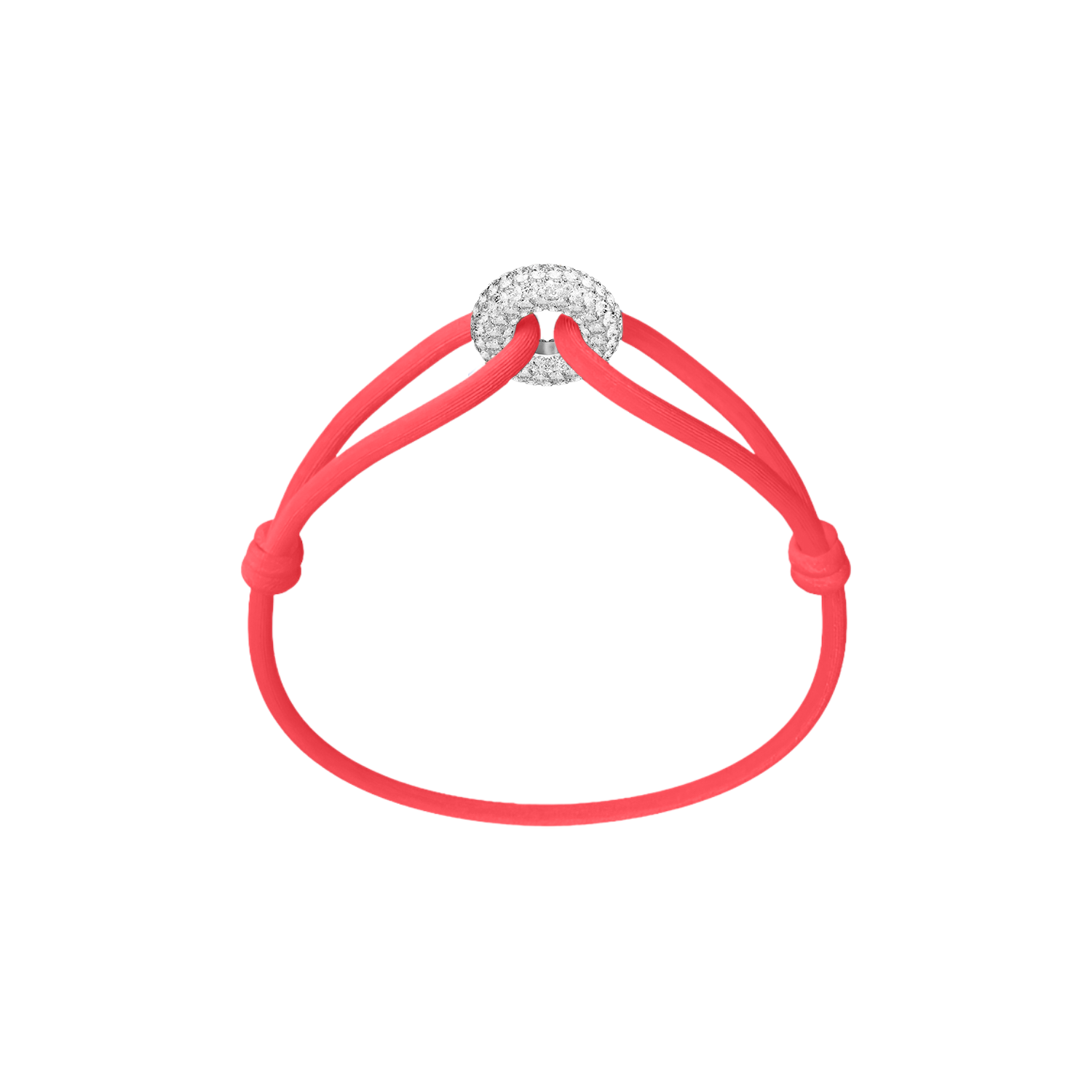 Silver Soho Pavé Cord Bracelet