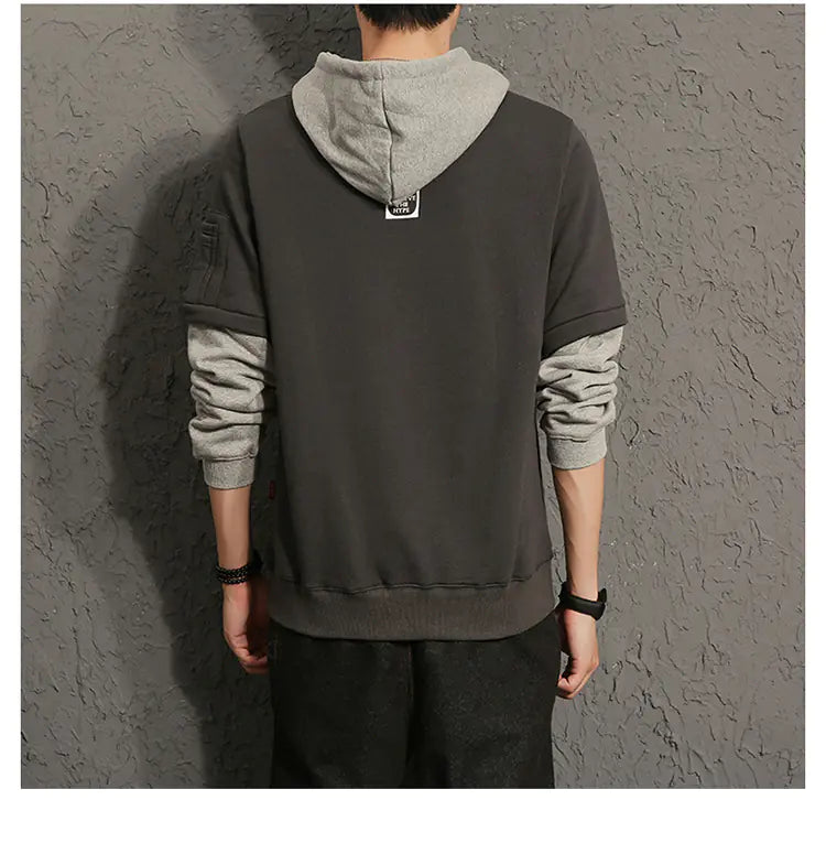 Men’s Japanese Style Hoodie – Casual Streetwear Hooded Top