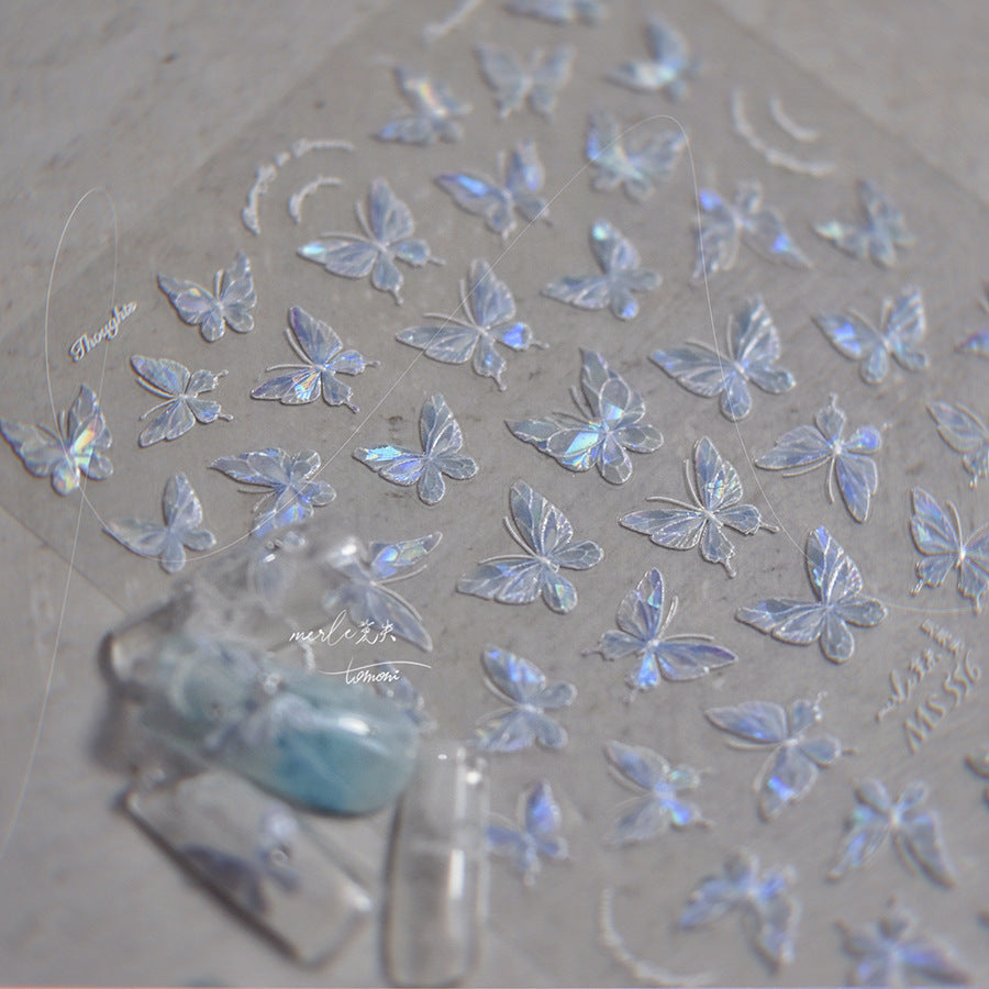 LuLuFun Studio Crystal Butterfly 5D Nail Deco Stickers - DIY Nail Art