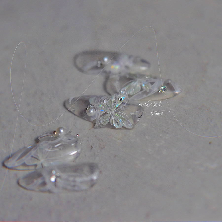 LuLuFun Studio Crystal Butterfly 5D Nail Deco Stickers - DIY Nail Art