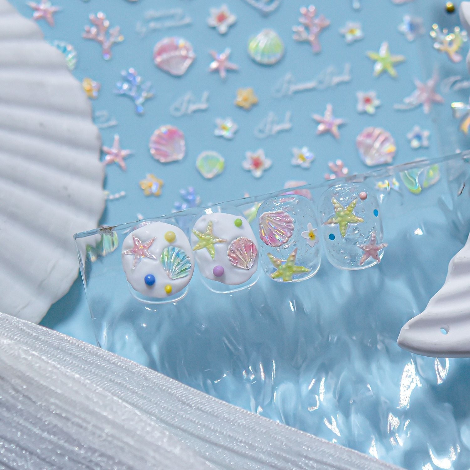LuLuFun Studio Under The Sea Nail Deco Stickers - DIY Nail Art Decals