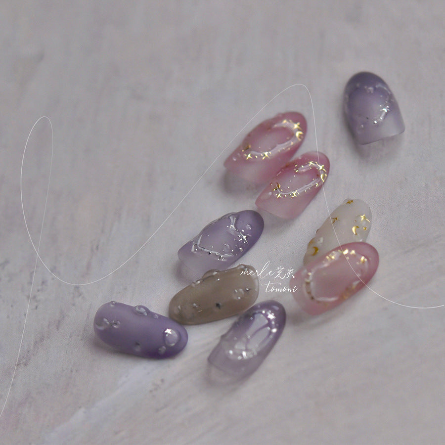 LuLuFun Studio Crystal Starry Nail Deco Stickers - Ultra-Thin 1 Sheet