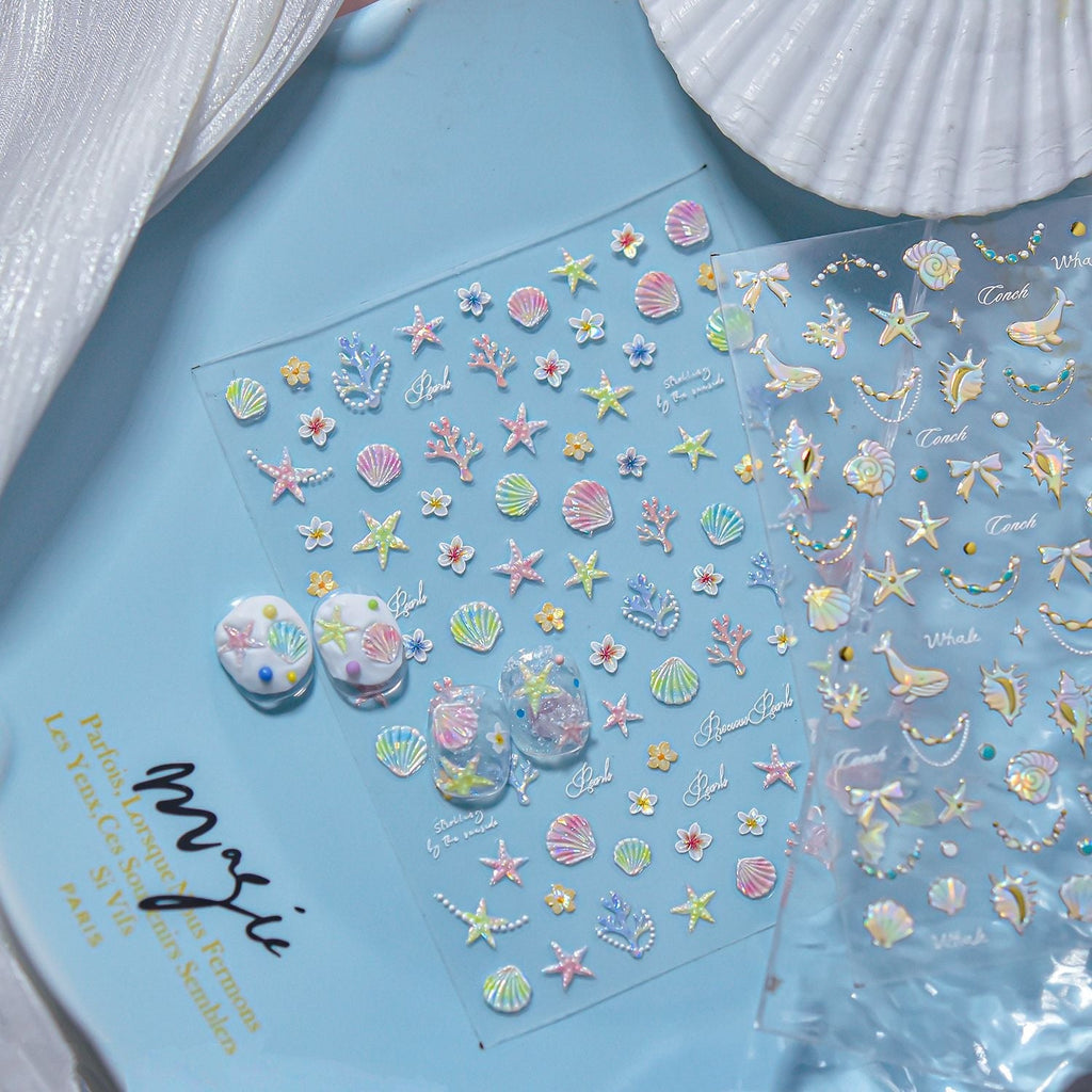 LuLuFun Studio Under The Sea Nail Deco Stickers - DIY Nail Art Decals