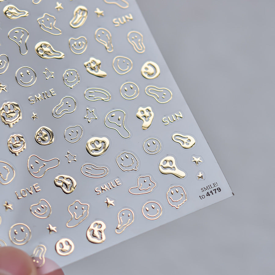 LuLuFun Studio Emoji Nail Deco Stickers – Ultra-Thin Manicure Decals