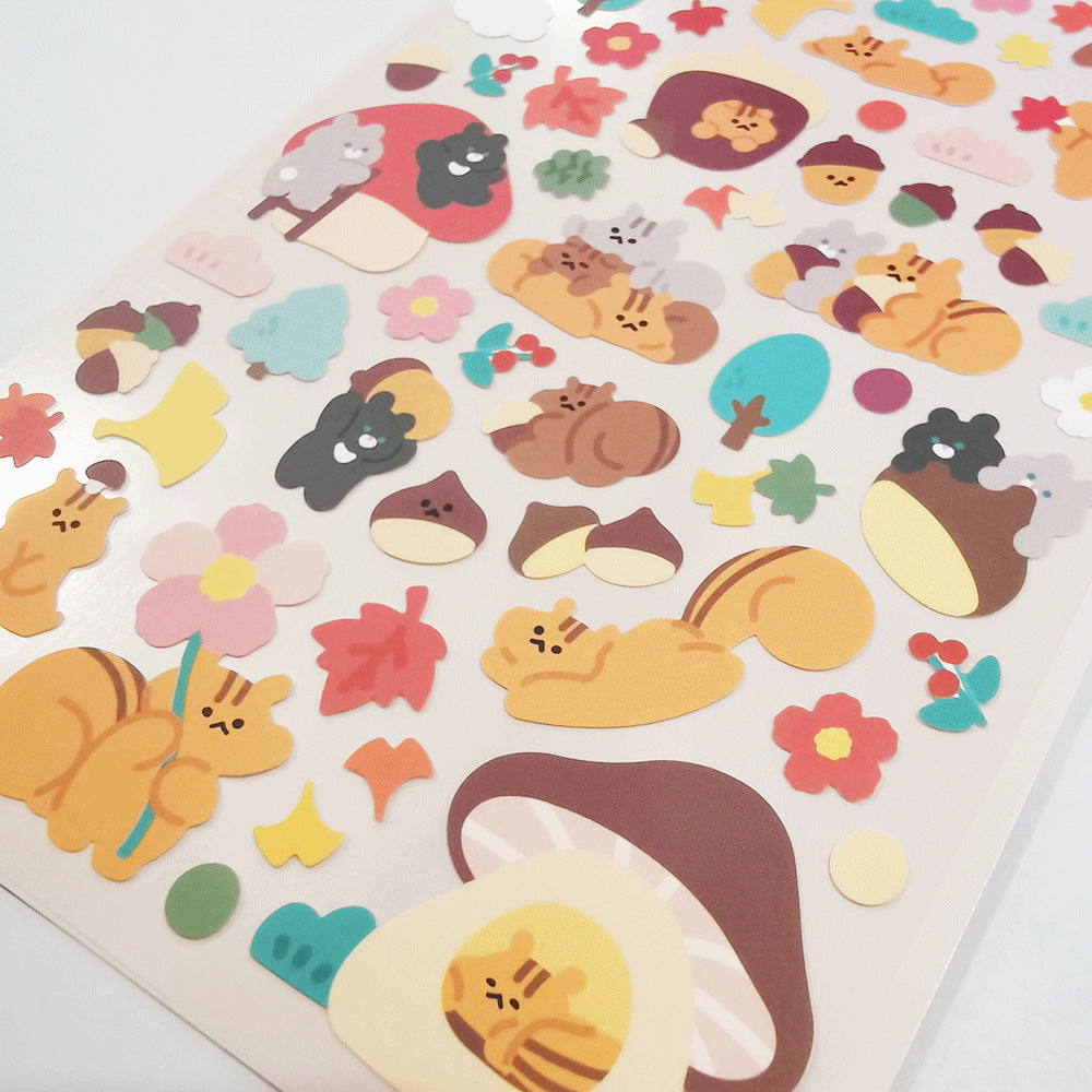 LuLuFun Studio Autumn Trip Decorative Planner Stickers - 1 Sheet