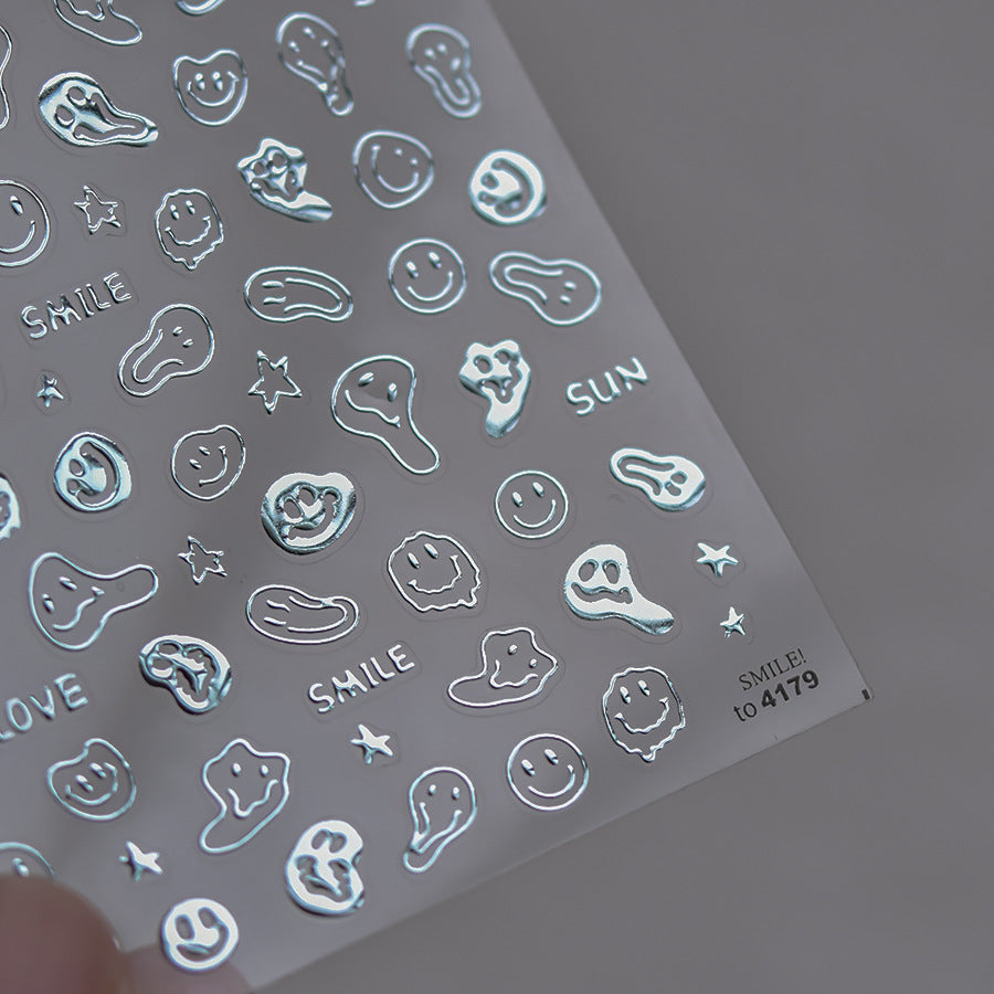 LuLuFun Studio Emoji Nail Deco Stickers – Ultra-Thin Manicure Decals
