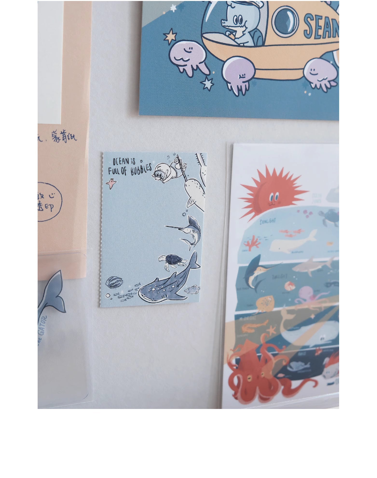 LuLuFun Studio Botanical Memo Notepad | Hand-Painted Floral Sticky Notes