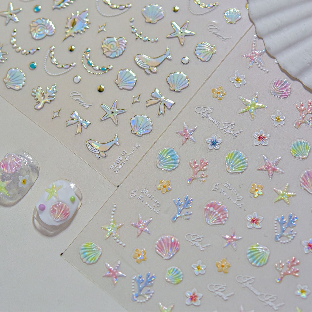 LuLuFun Studio Under The Sea Nail Deco Stickers - DIY Nail Art Decals