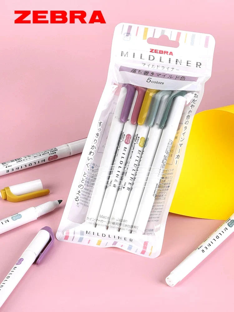 Zebra Mildliner Double Ended Highlighter - Water Resistant Ink