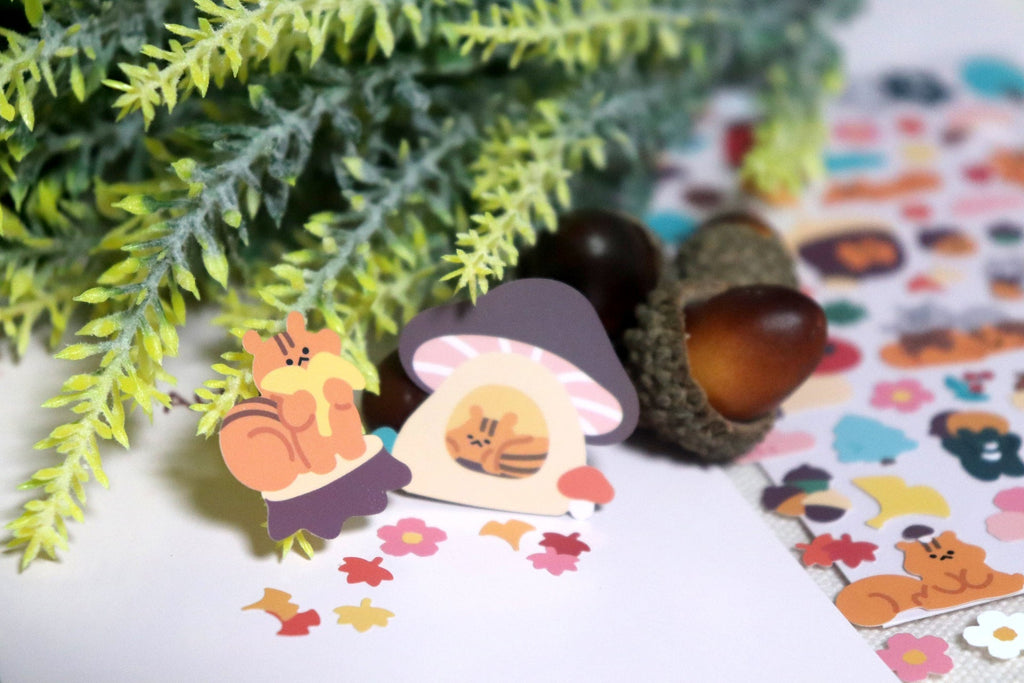 LuLuFun Studio Autumn Trip Decorative Planner Stickers - 1 Sheet
