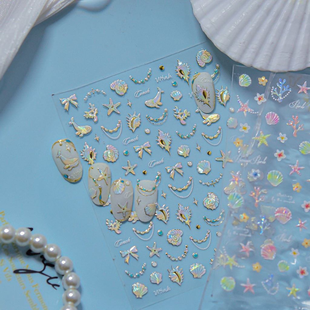 LuLuFun Studio Under The Sea Nail Deco Stickers - DIY Nail Art Decals