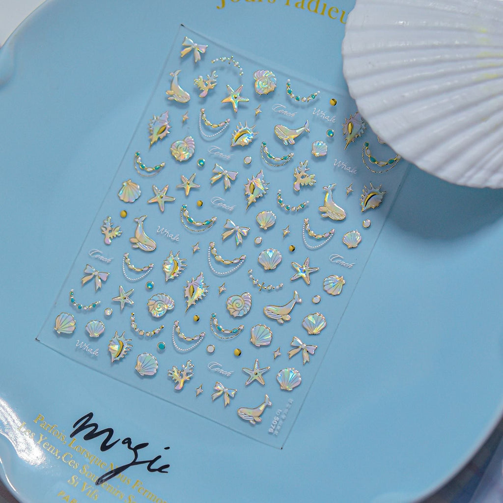 LuLuFun Studio Under The Sea Nail Deco Stickers - DIY Nail Art Decals