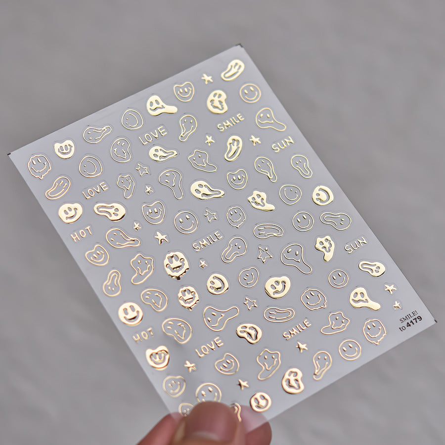 LuLuFun Studio Emoji Nail Deco Stickers – Ultra-Thin Manicure Decals