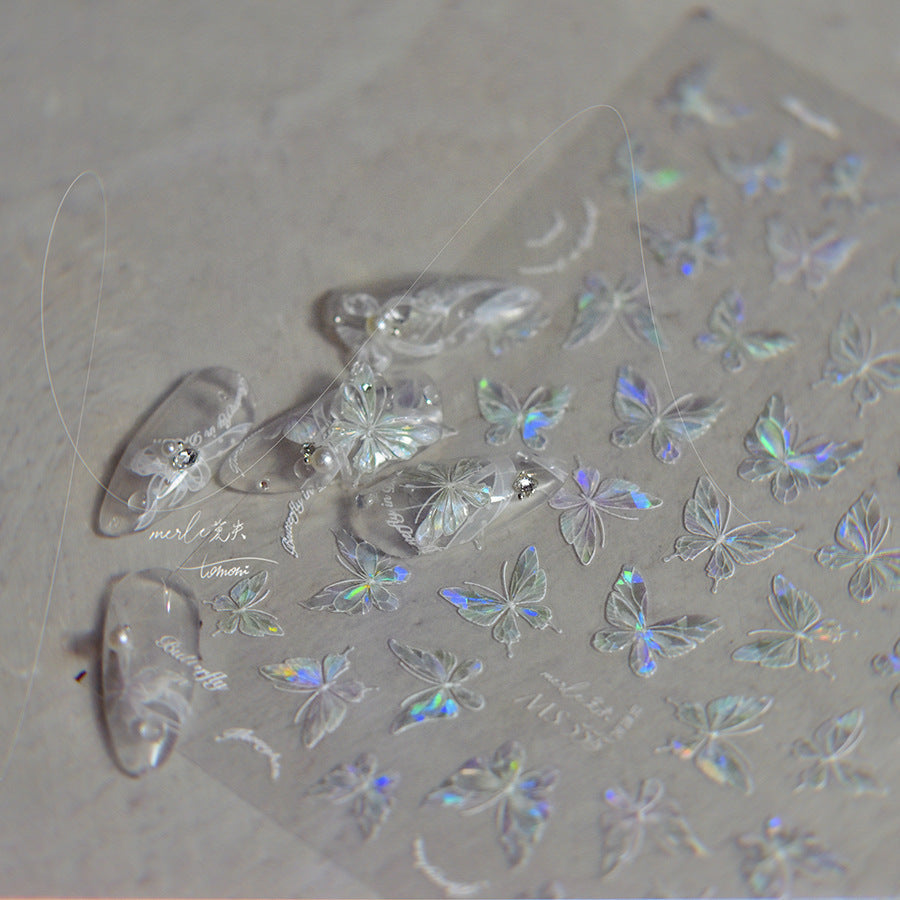 LuLuFun Studio Crystal Butterfly 5D Nail Deco Stickers - DIY Nail Art