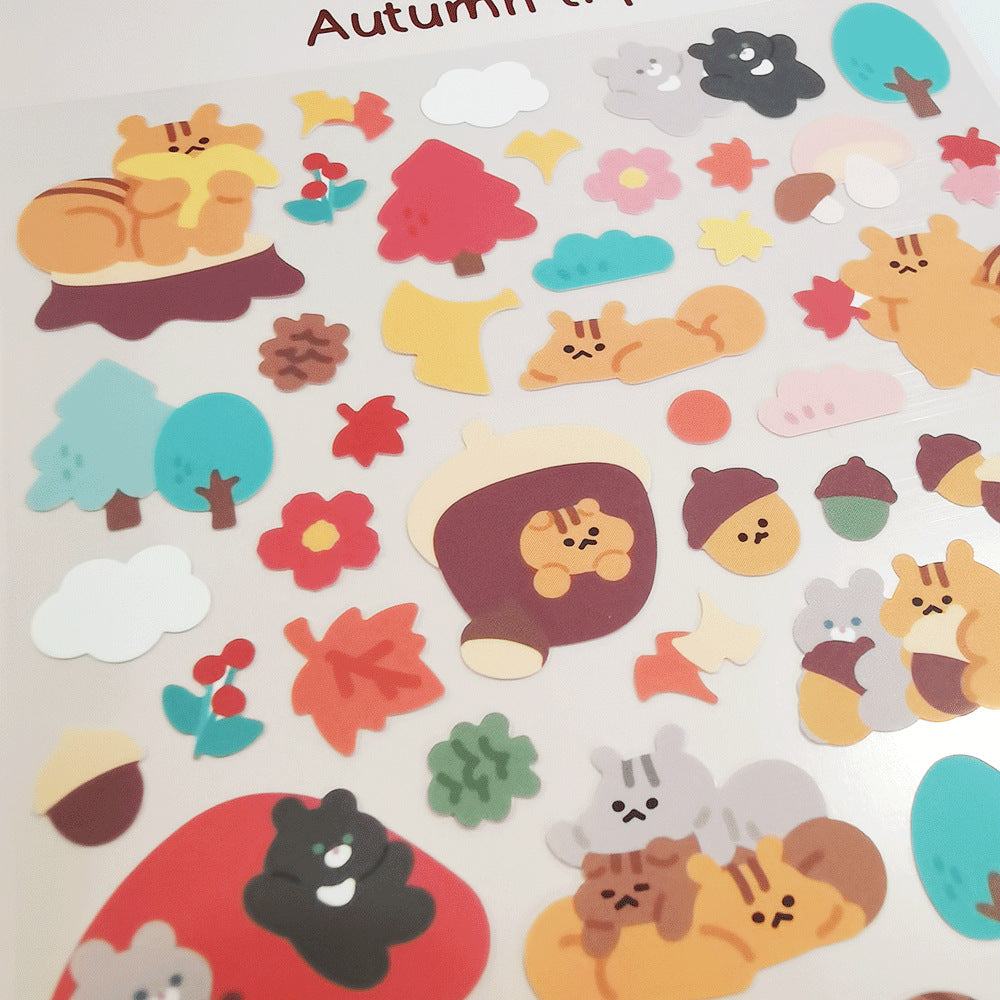 LuLuFun Studio Autumn Trip Decorative Planner Stickers - 1 Sheet