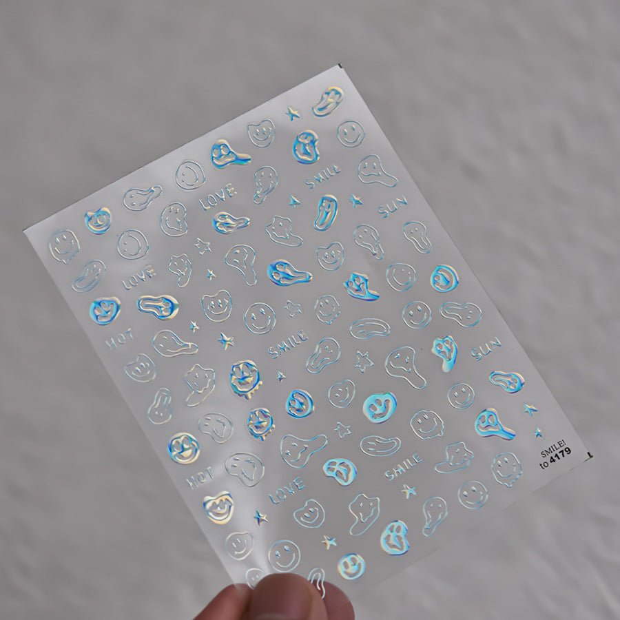 LuLuFun Studio Emoji Nail Deco Stickers – Ultra-Thin Manicure Decals