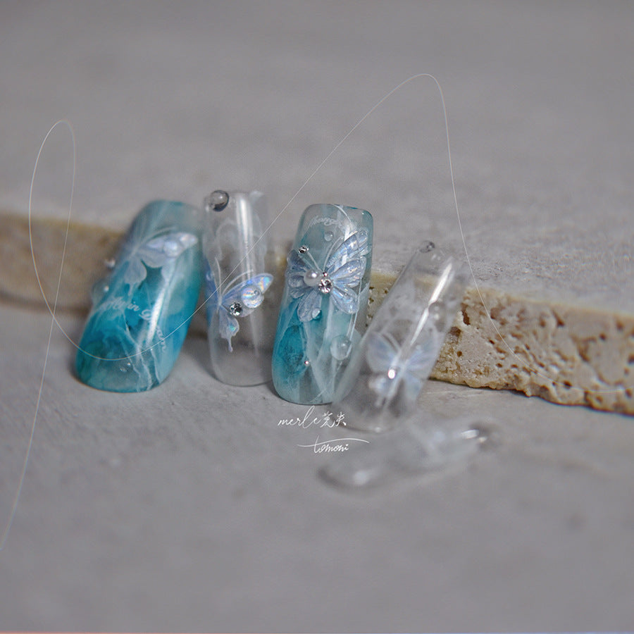 LuLuFun Studio Crystal Butterfly 5D Nail Deco Stickers - DIY Nail Art