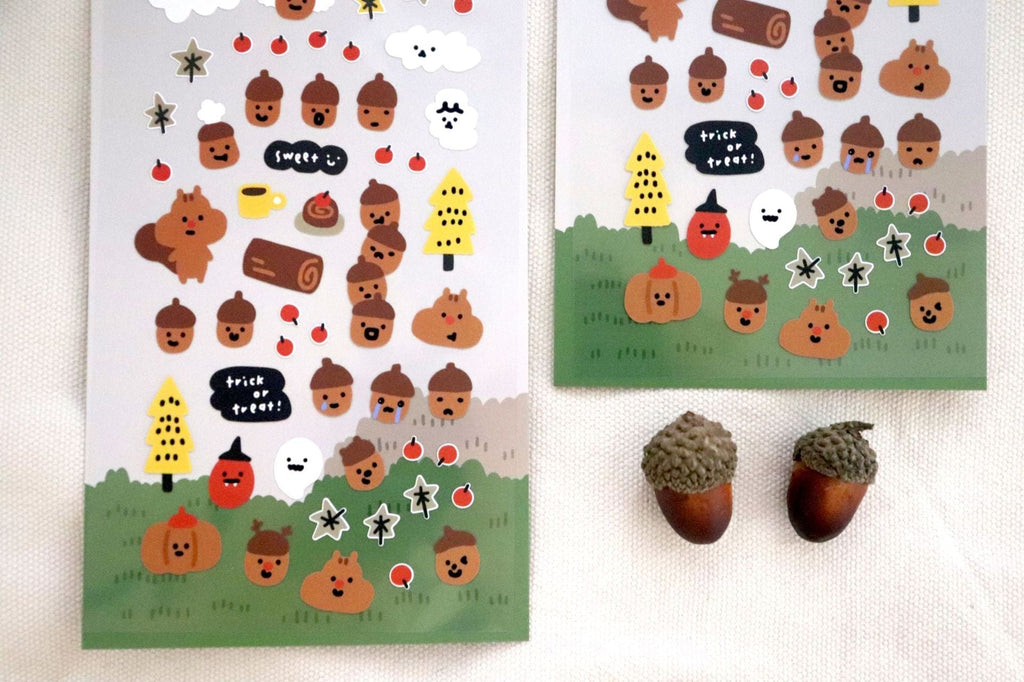 LuLuFun Studio Bonito Dotori Decorative Sticker Sheet for Journaling