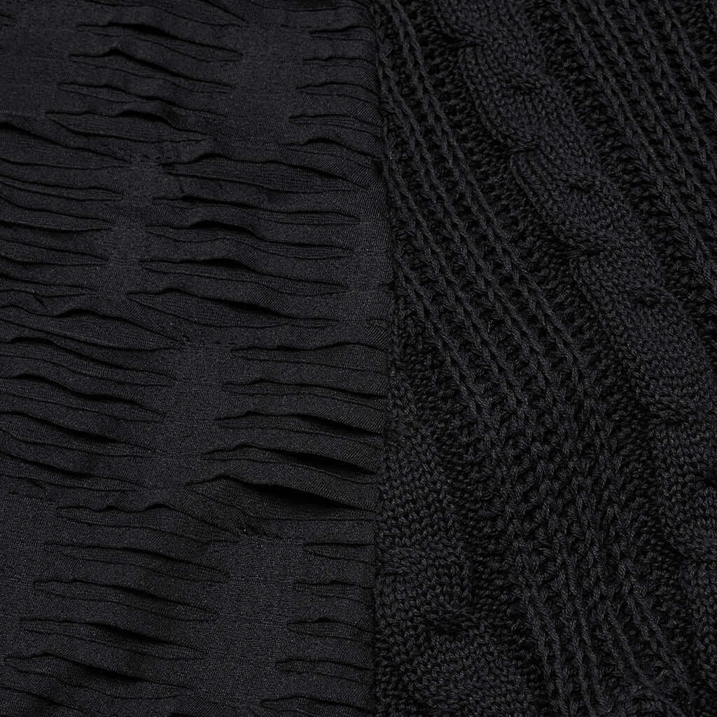 Punk Rave Anastasia Knitted Fishtail Skirt – Distressed Goth Lace Up