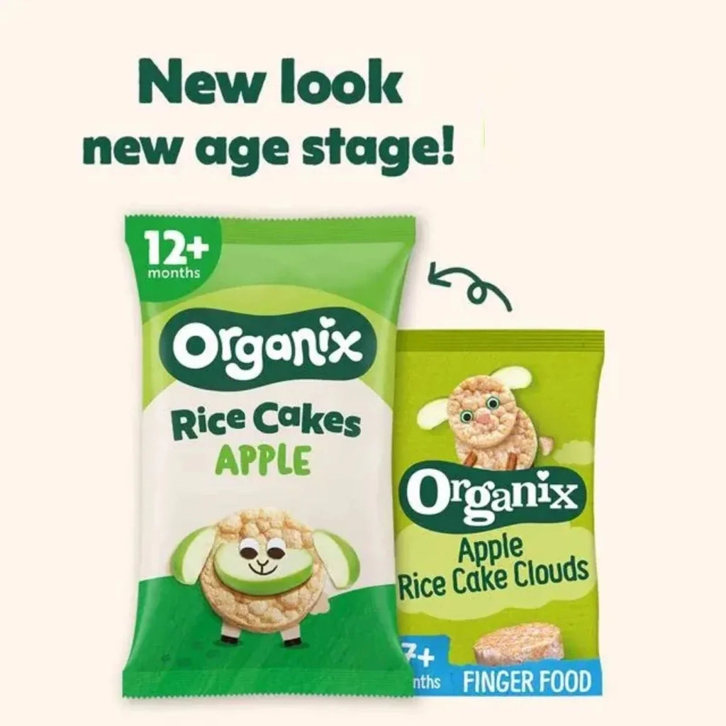 Organix Apple Rice Cake Clouds 7+ months 40g