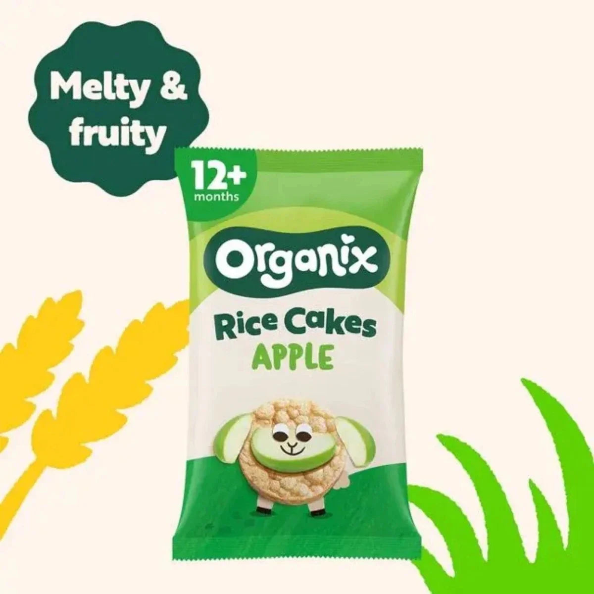 Organix Apple Rice Cake Clouds 7+ months 40g