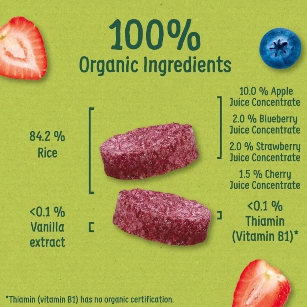 Organix Summer Fruits Rice Cake Clouds 7+ months 40g