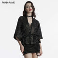 Punk Rave Augusta Constellation Print Kimono Jacket – Textured Tencel