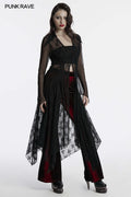 Punk Rave Tau Lace Cardigan – Sheer Mesh Sun Protection Shirt