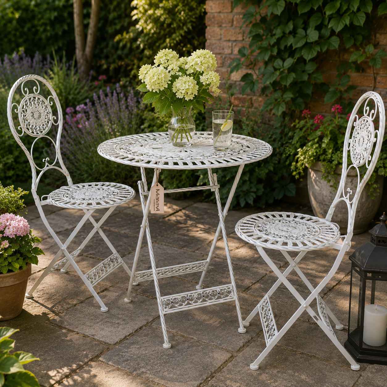 Odal 3 Piece Oval Garden Table and Chairs