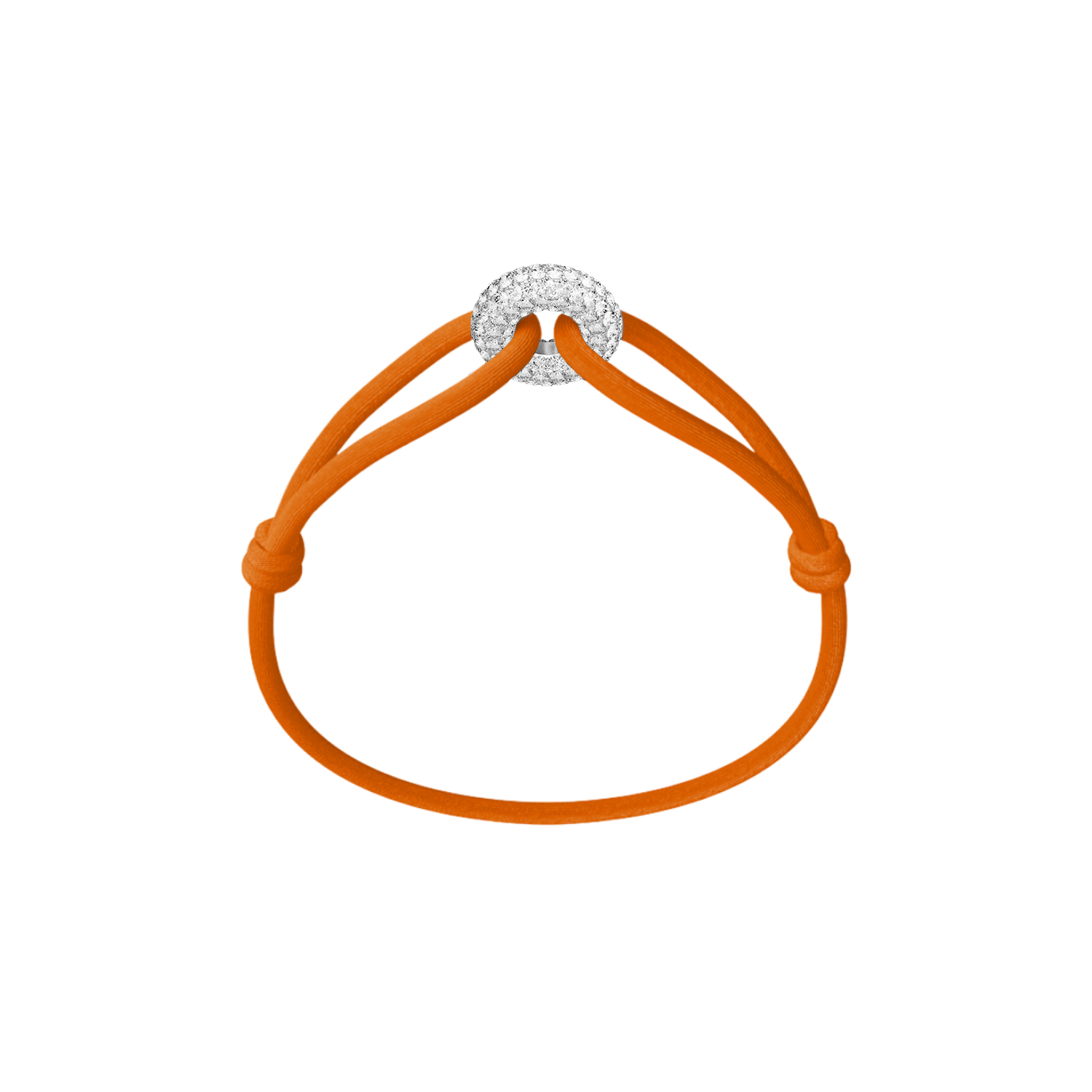 Silver Soho Pavé Cord Bracelet