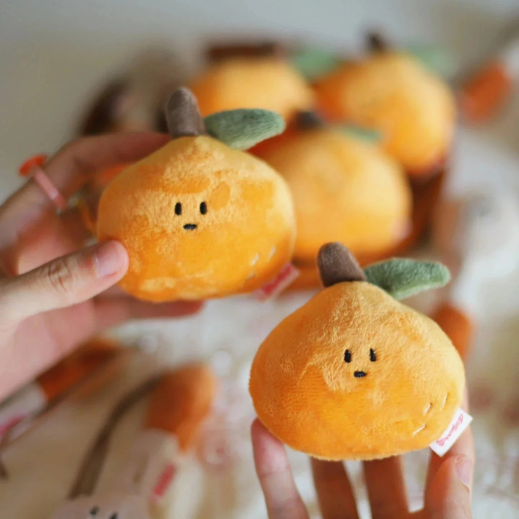LuLuFun Studio Orange Plush Bag Charm – Cute Kawaii Fruit Keychain