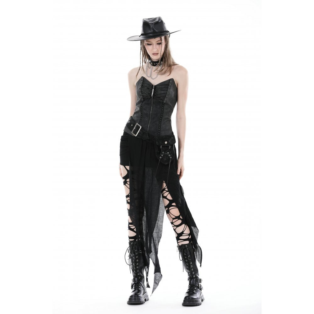 Dark In Love Orenda Pocket Belt – Gothic PU Cotton Alternative Accessory