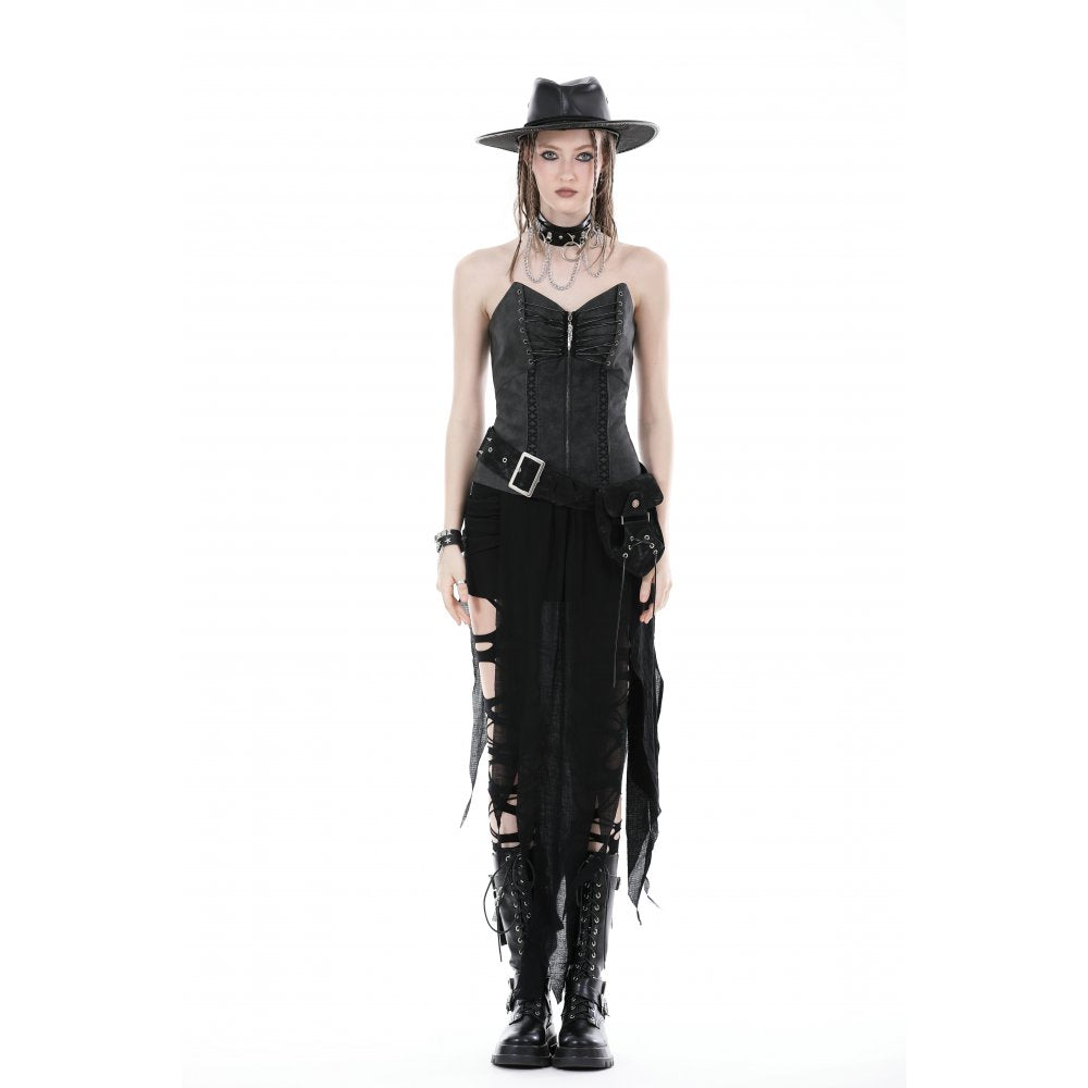 Dark In Love Orenda Pocket Belt – Gothic PU Cotton Alternative Accessory
