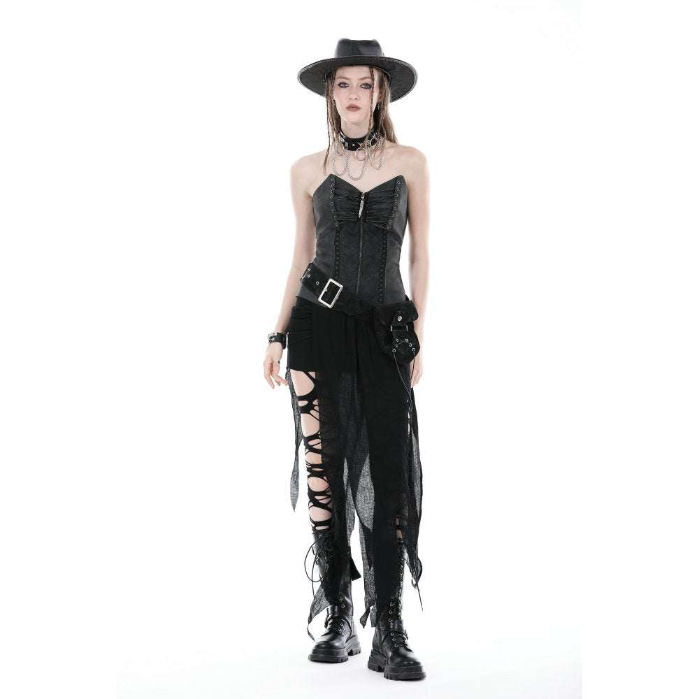 Dark In Love Orenda Pocket Belt – Gothic PU Cotton Alternative Accessory