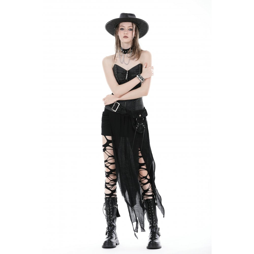 Dark In Love Orenda Pocket Belt – Gothic PU Cotton Alternative Accessory