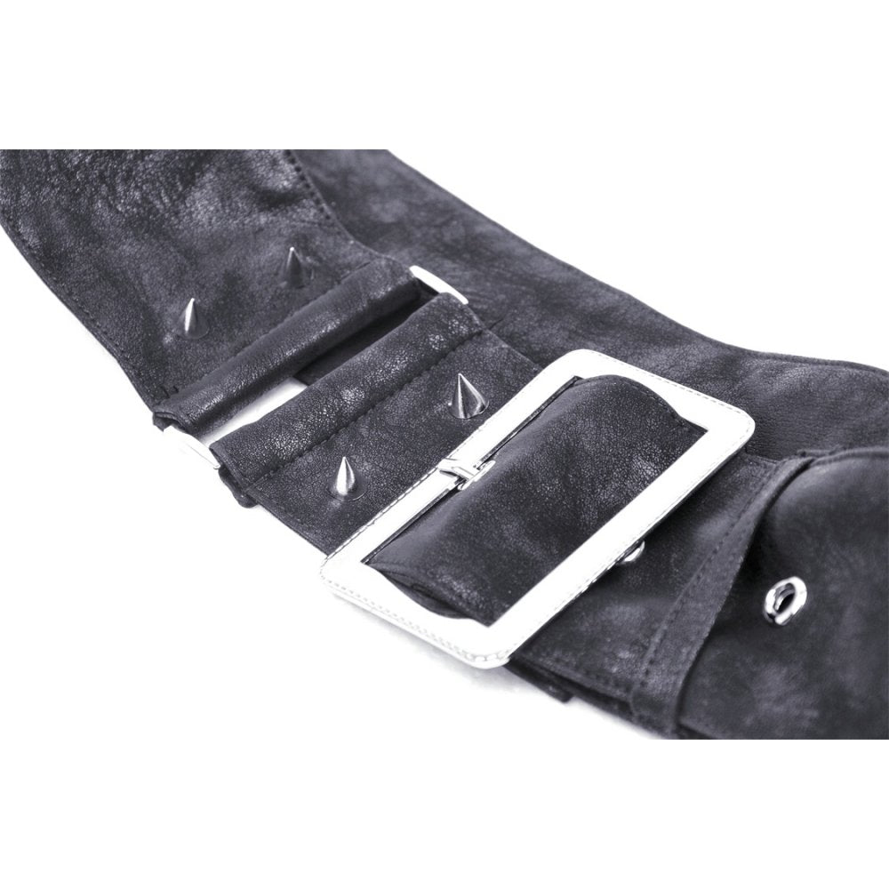 Dark In Love Orenda Pocket Belt – Gothic PU Cotton Alternative Accessory
