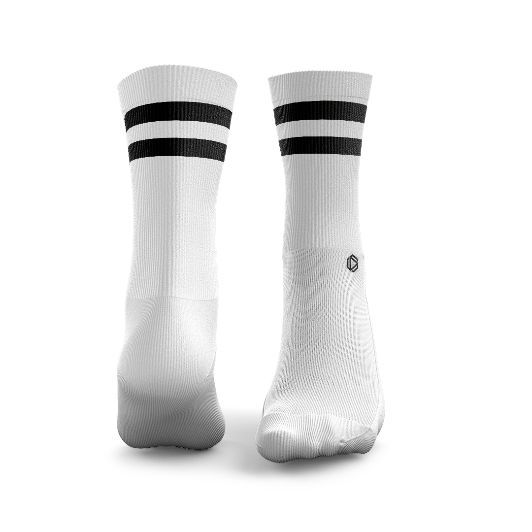White 2Stripe Padel Socks X3